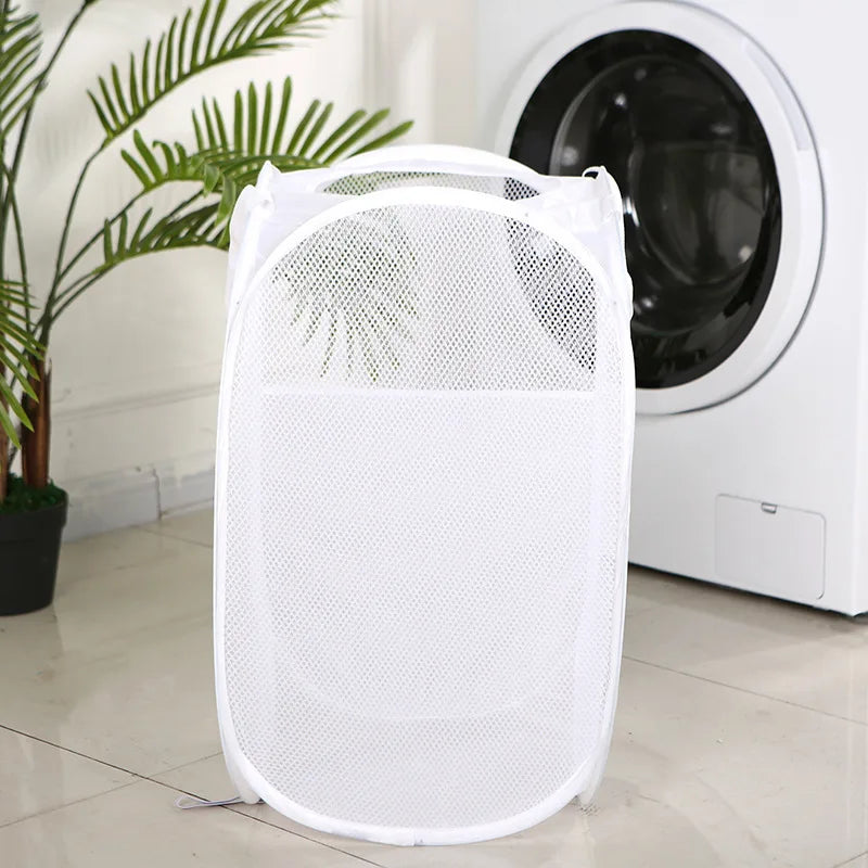 Foldable Storage Dirty Clothes Basket Dirty Clothes Storage Basket Children's Dirty Clothes Basket Mesh Laundry Basket Home
