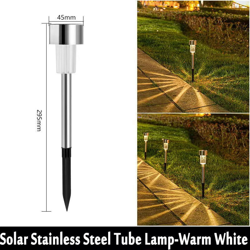 10Pack Solar Outdoor Lights Garden Lantern Solar Powered Lamp Waterproof Landscape Lighting Pathway Yard Lawn Garden Decoration